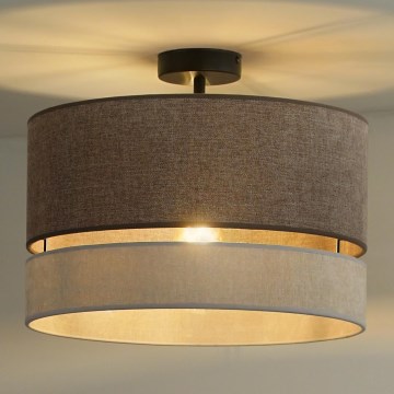 Duolla - Пристельова люстра DOUBLE 1xE27/15W/230V діаметр 40 см коричневий/сірий