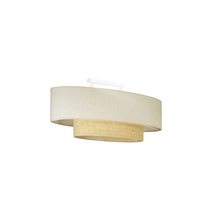 Duolla - Пристельова люстра DOUBLE OVAL NATURE 2xE27/15W/230V кремовий/бежевий