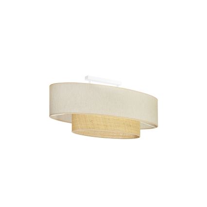 Duolla - Пристельова люстра DOUBLE OVAL NATURE 2xE27/15W/230V кремовий/бежевий