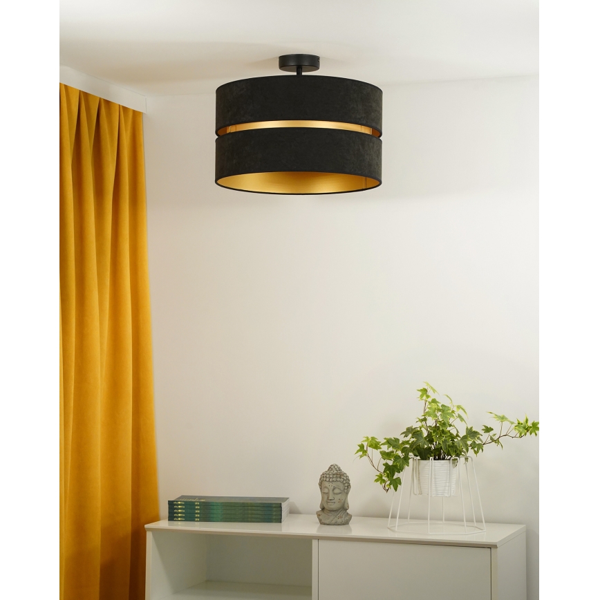 Duolla - Пристельова люстра DUO 1xE27/15W/230V діаметр 40 см чорний/золотий