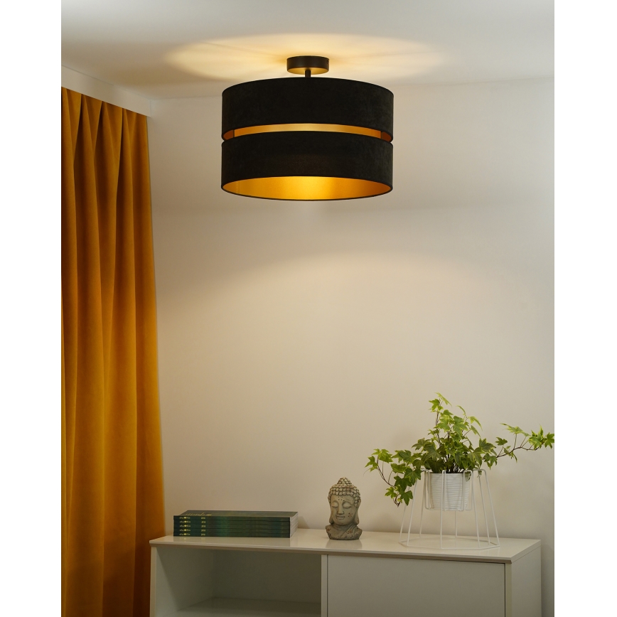 Duolla - Пристельова люстра DUO 1xE27/15W/230V діаметр 40 см чорний/золотий