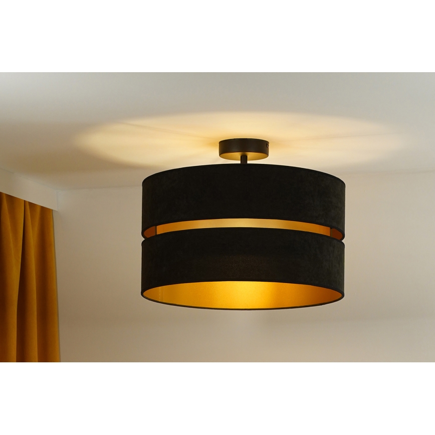 Duolla - Пристельова люстра DUO 1xE27/15W/230V діаметр 40 см чорний/золотий