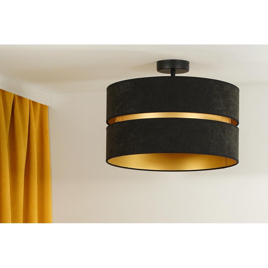 Duolla - Пристельова люстра DUO 1xE27/15W/230V діаметр 40 см чорний/золотий