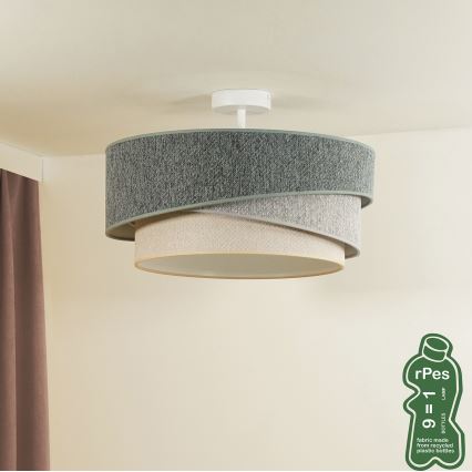 Duolla - Пристельова люстра KOBO ECO RECYCLING 1xE27/15W/230V діаметр 45 см зелений/сірий/кремовий
