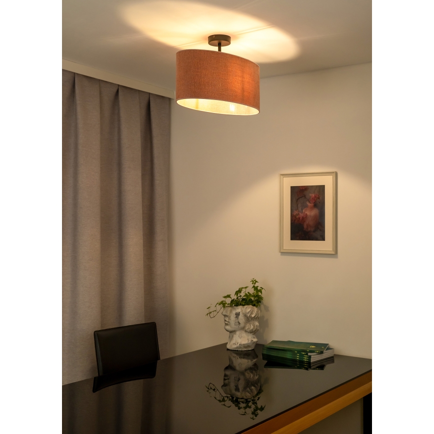 Duolla - Пристельова люстра OVAL 1xE27/15W/230V рожевий
