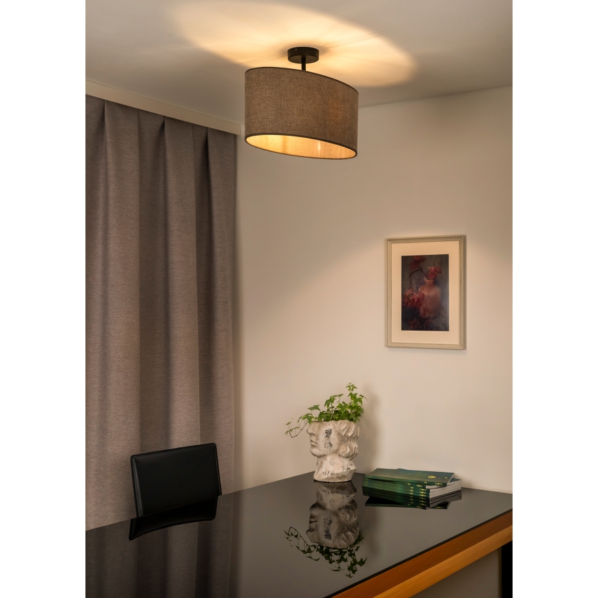 Duolla - Пристельова люстра OVAL 1xE27/15W/230V коричневий
