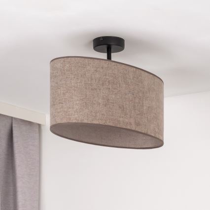 Duolla - Пристельова люстра OVAL 1xE27/15W/230V коричневий
