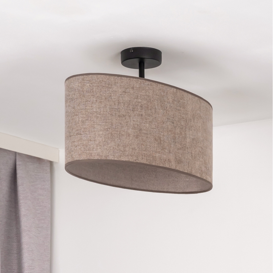 Duolla - Пристельова люстра OVAL 1xE27/15W/230V коричневий