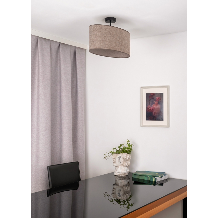Duolla - Пристельова люстра OVAL 1xE27/15W/230V коричневий