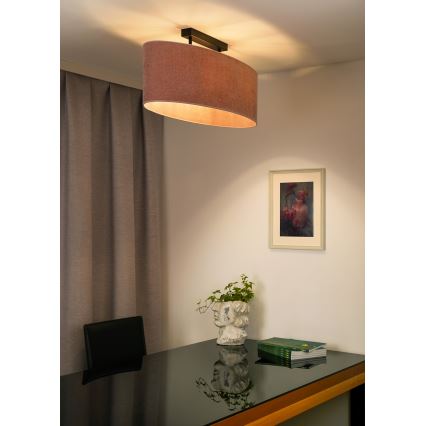 Duolla - Пристельова люстра OVAL 2xE27/15W/230V рожевий