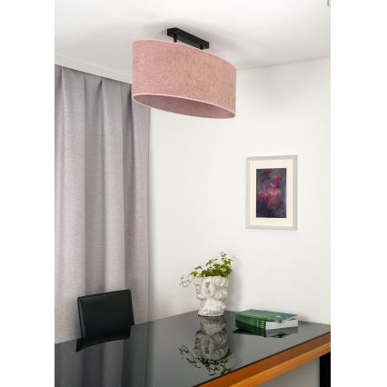 Duolla - Пристельова люстра OVAL 2xE27/15W/230V рожевий