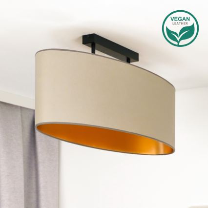 Duolla - Пристельова люстра OVAL VEGAN 2xE27/15W/230V бежевий