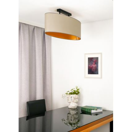 Duolla - Пристельова люстра OVAL VEGAN 2xE27/15W/230V бежевий