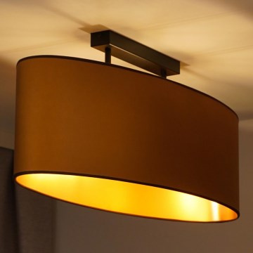 Duolla - Пристельова люстра OVAL VEGAN 2xE27/15W/230V коричневий