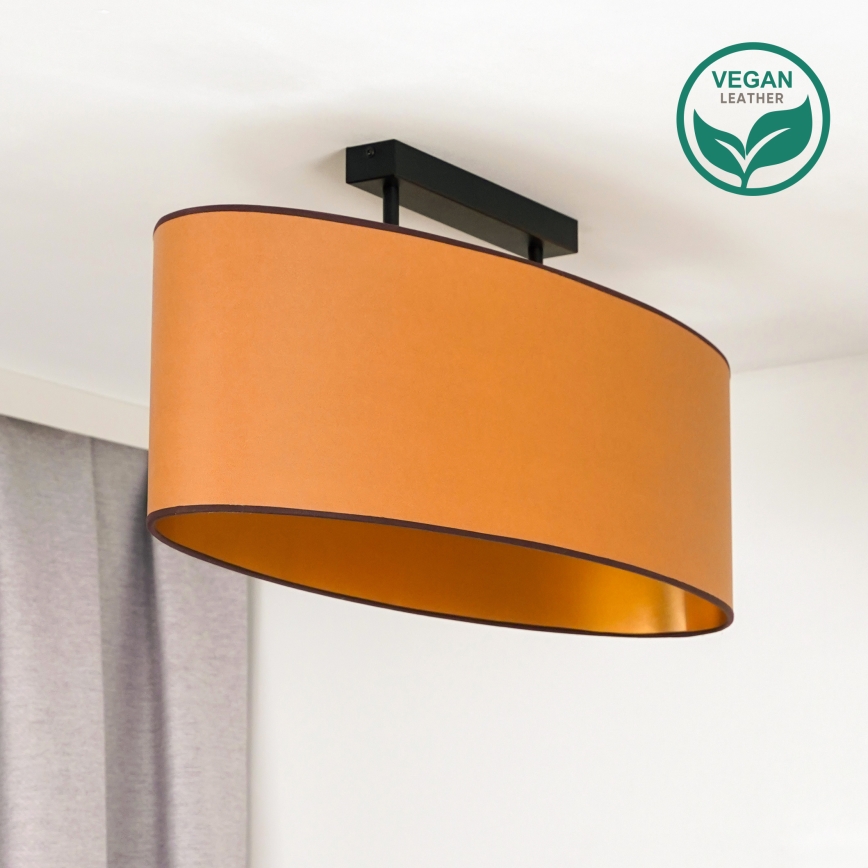 Duolla - Пристельова люстра OVAL VEGAN 2xE27/15W/230V коричневий