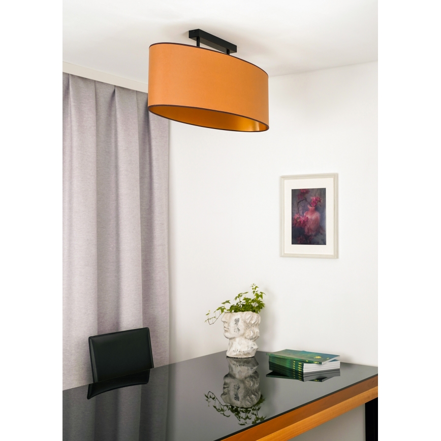 Duolla - Пристельова люстра OVAL VEGAN 2xE27/15W/230V коричневий