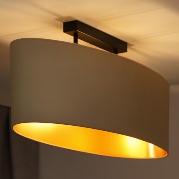Duolla - Пристельова люстра OVAL VEGAN 2xE27/15W/230V кремовий