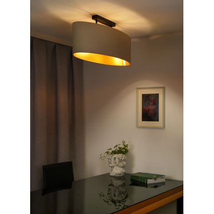 Duolla - Пристельова люстра OVAL VEGAN 2xE27/15W/230V кремовий