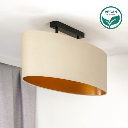 Duolla - Пристельова люстра OVAL VEGAN 2xE27/15W/230V кремовий