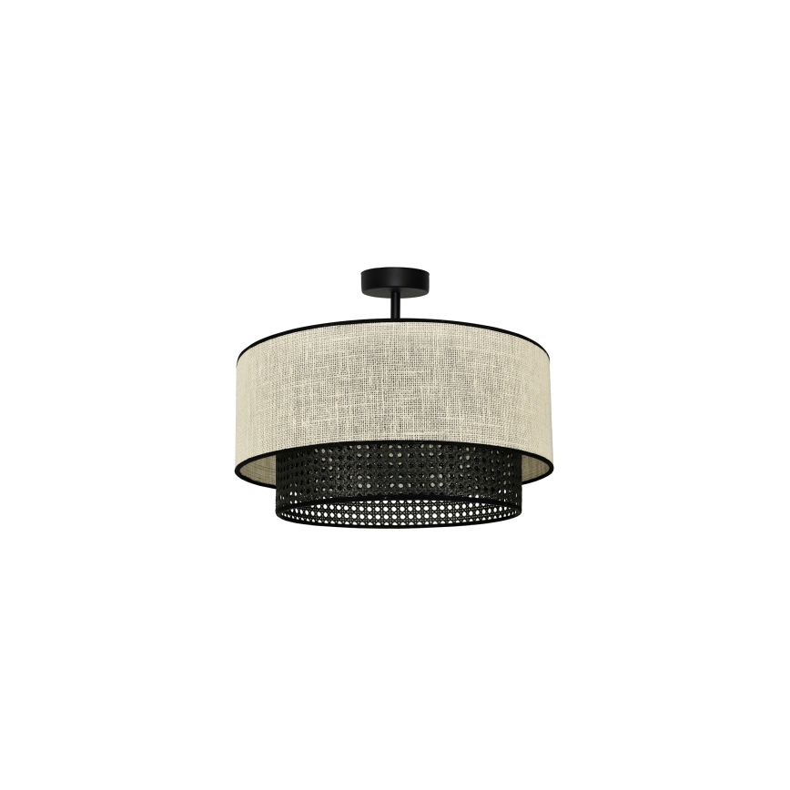 Duolla - Пристельова люстра RATTAN YUTE 1xE27/15W/230V кремовий/чорний