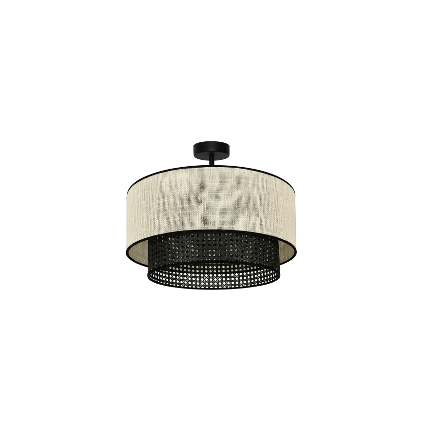 Duolla - Пристельова люстра RATTAN YUTE 1xE27/15W/230V кремовий/чорний