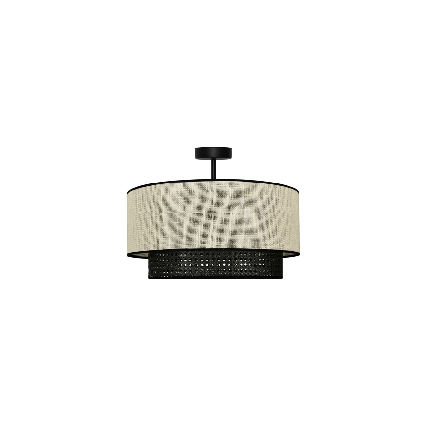 Duolla - Пристельова люстра RATTAN YUTE 1xE27/15W/230V кремовий/чорний