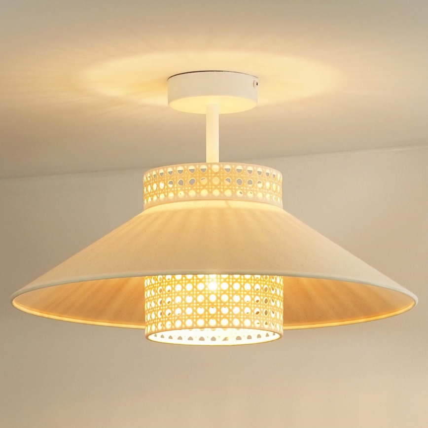 Duolla - Пристельова люстра RIO RATTAN 1xE27/15W/230V діаметр 45 см бежевий/ротанґ