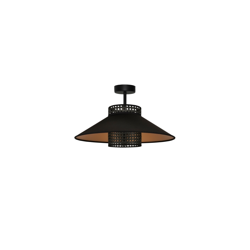 Duolla - Пристельова люстра RIO RATTAN 1xE27/15W/230V діаметр 45 см чорний/золотий