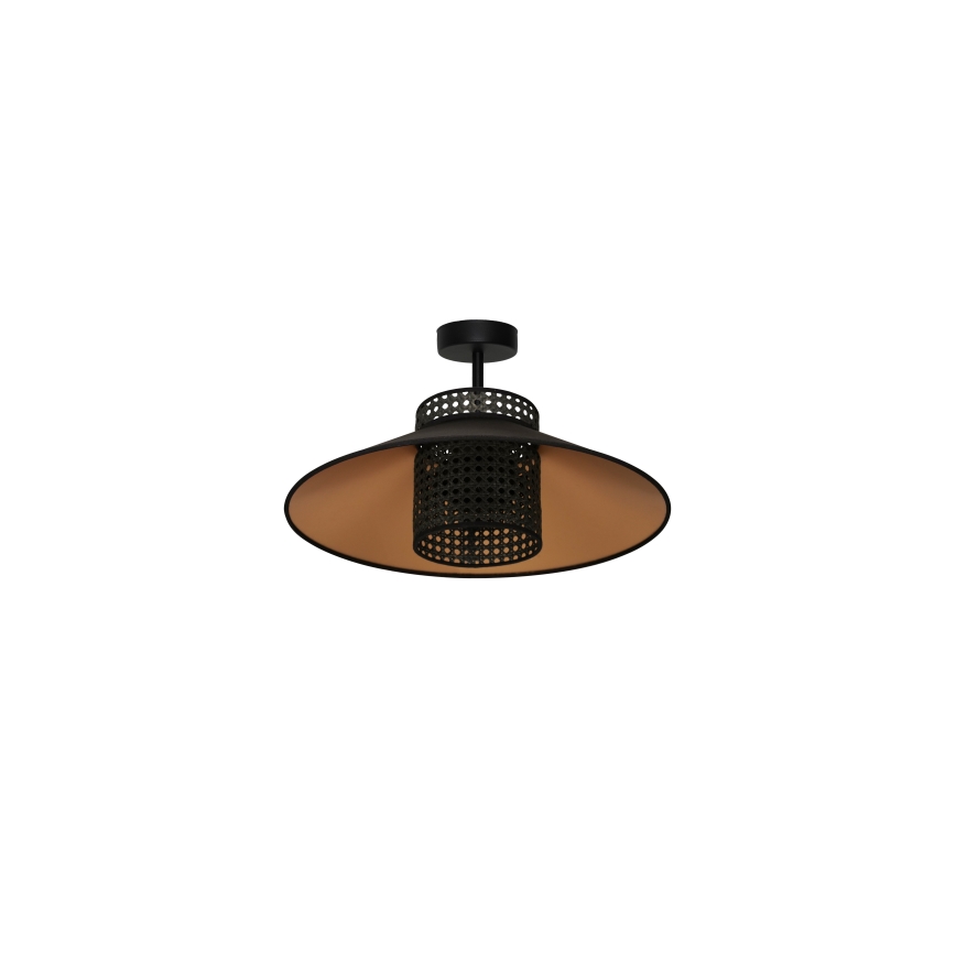 Duolla - Пристельова люстра RIO RATTAN 1xE27/15W/230V діаметр 45 см чорний/золотий