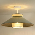 Duolla - Пристельова люстра RIO RATTAN 1xE27/15W/230V діаметр 45 см зелений/ротанґ