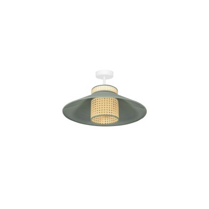Duolla - Пристельова люстра RIO RATTAN 1xE27/15W/230V діаметр 45 см зелений/ротанґ
