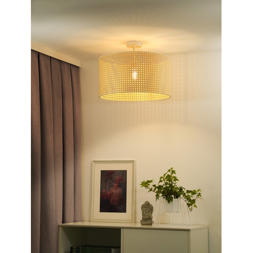 Duolla - Пристельова люстра ROLLER RATTAN 1xE27/15W/230V діаметр 45 см бежевий