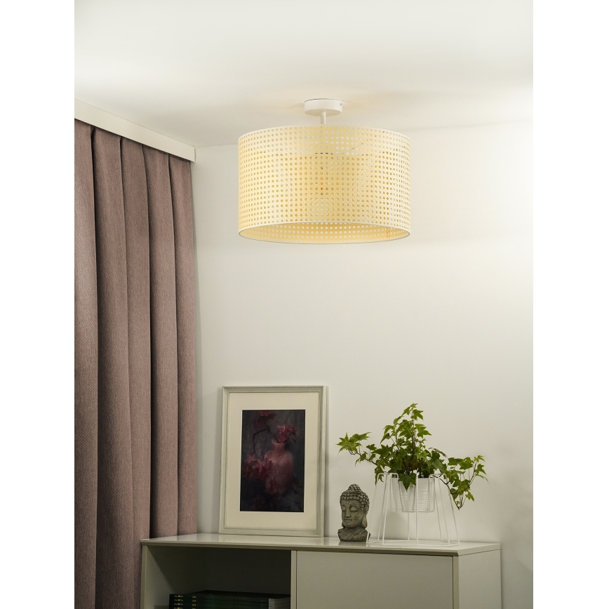 Duolla - Пристельова люстра ROLLER RATTAN 1xE27/15W/230V діаметр 45 см бежевий