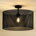 Duolla - Пристельова люстра ROLLER RATTAN 1xE27/15W/230V діаметр 45 см чорний