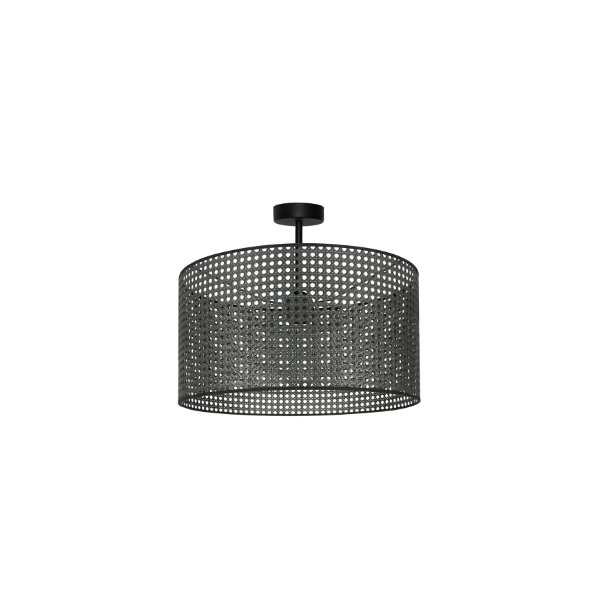 Duolla - Пристельова люстра ROLLER RATTAN 1xE27/15W/230V діаметр 45 см чорний