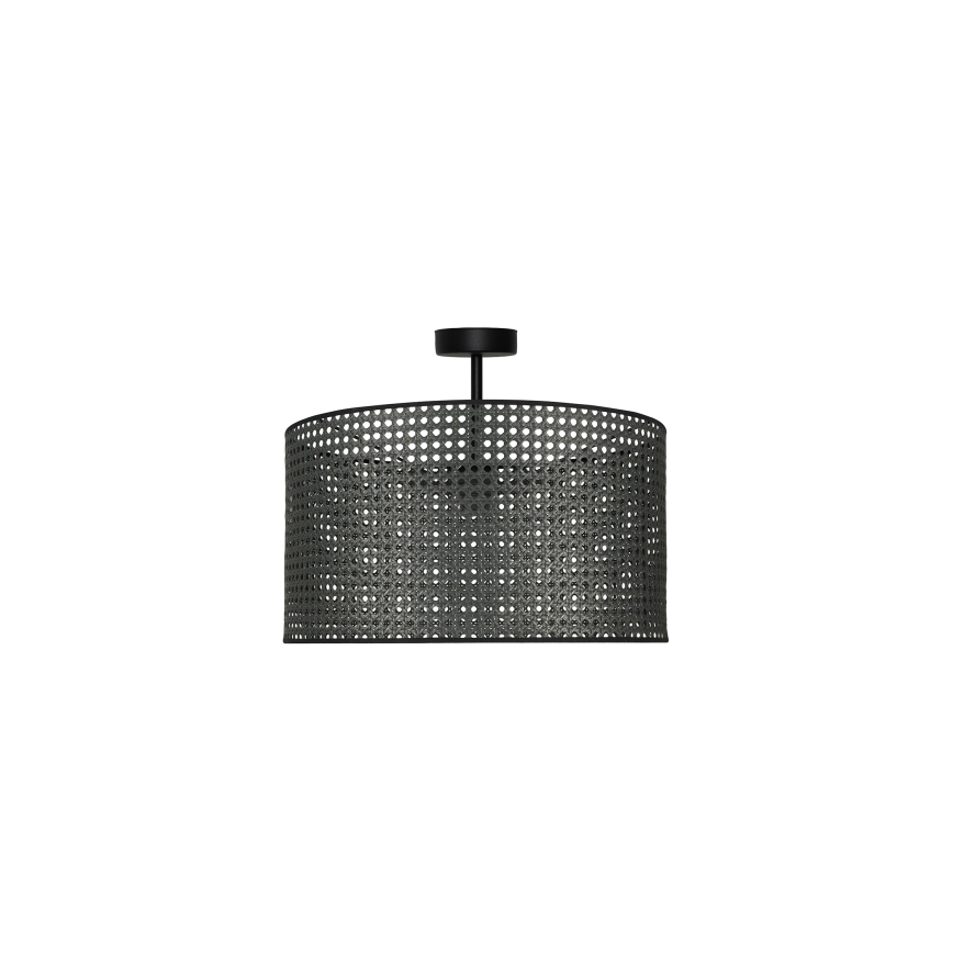 Duolla - Пристельова люстра ROLLER RATTAN 1xE27/15W/230V діаметр 45 см чорний