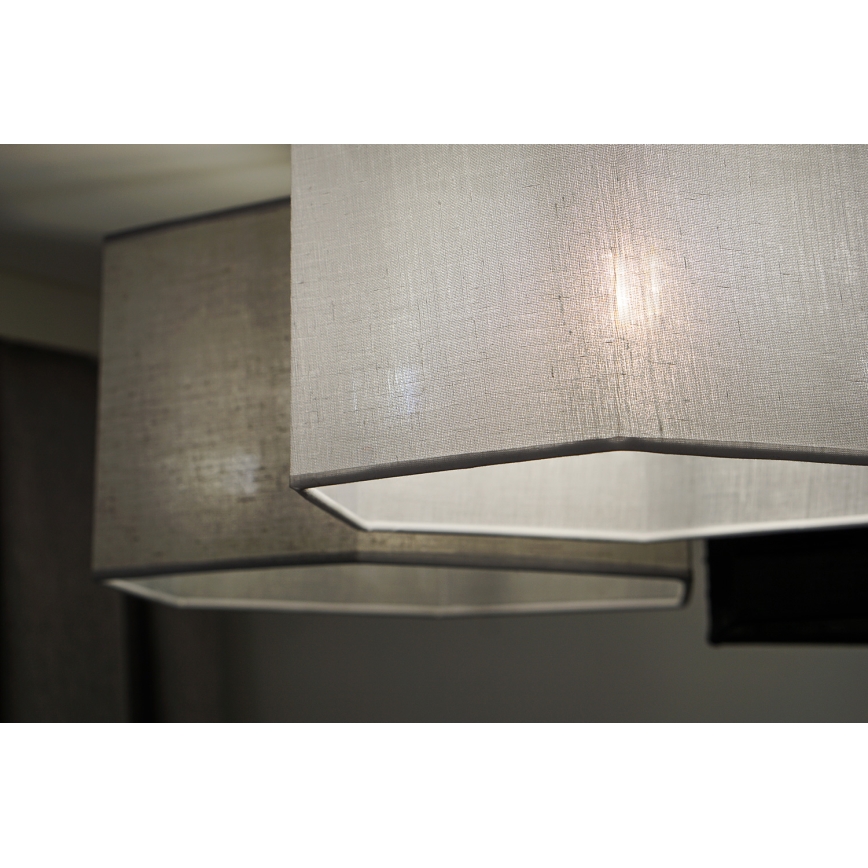 Duolla - Пристельова люстра ROLLER TRIO HEX 3xE27/15W/230V чорний/сірий/білий