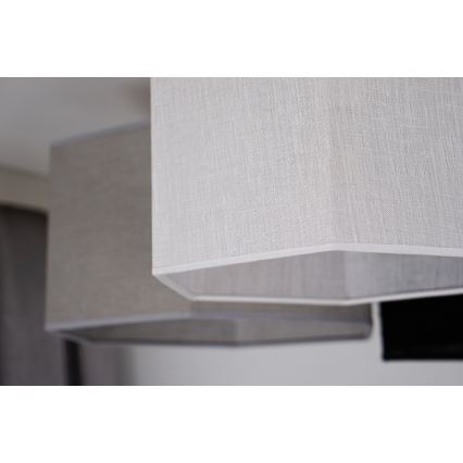 Duolla - Пристельова люстра ROLLER TRIO HEX 3xE27/15W/230V чорний/сірий/білий