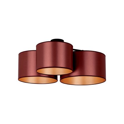 Duolla - Пристельова люстра ROLLER TRIO SHINY 3xE27/15W/230V мідний/золотий