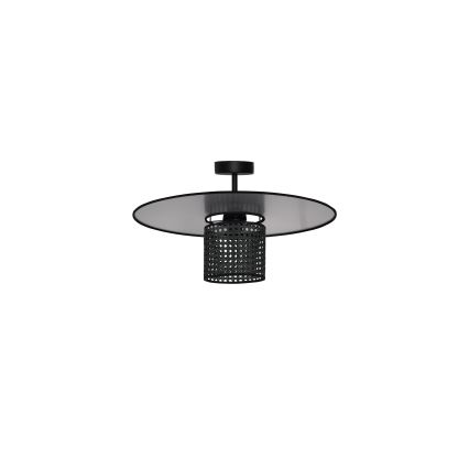 Duolla - Пристельова люстра TOKYO RATTAN 1xE27/15W/230V діаметр 50 см чорний/срібний