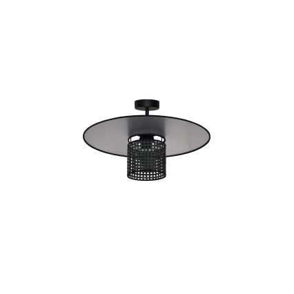 Duolla - Пристельова люстра TOKYO RATTAN 1xE27/15W/230V діаметр 50 см чорний/срібний