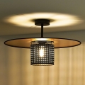 Duolla - Пристельова люстра TOKYO RATTAN 1xE27/15W/230V діаметр 50 см золотий/чорний