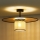 Duolla - Пристельова люстра TOKYO RATTAN 1xE27/15W/230V діаметр 50 см золотий/ротанґ