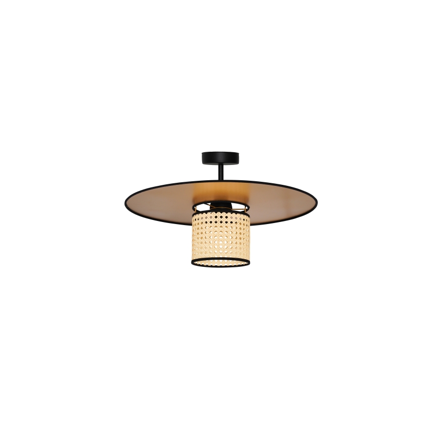 Duolla - Пристельова люстра TOKYO RATTAN 1xE27/15W/230V діаметр 50 см золотий/ротанґ