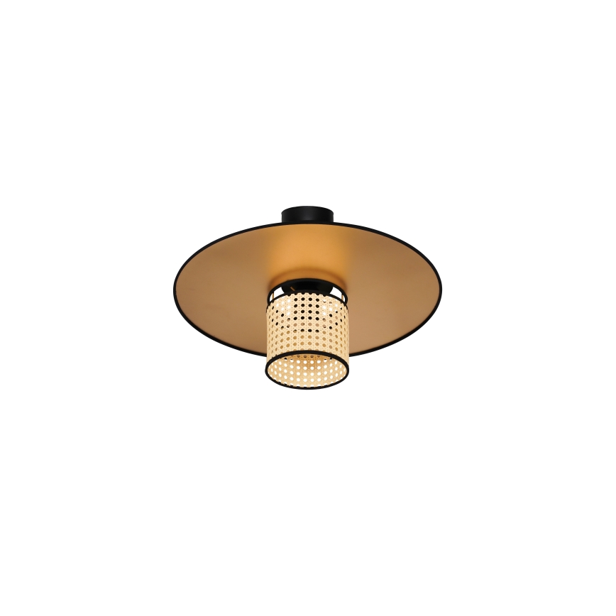 Duolla - Пристельова люстра TOKYO RATTAN 1xE27/15W/230V діаметр 50 см золотий/ротанґ