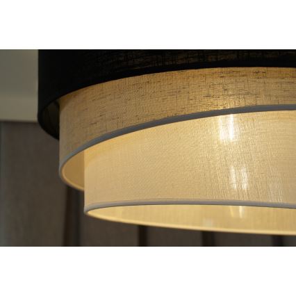 Duolla - Пристельова люстра TRIO 1xE27/15W/230V діаметр 45 см чорний/сірий/білий