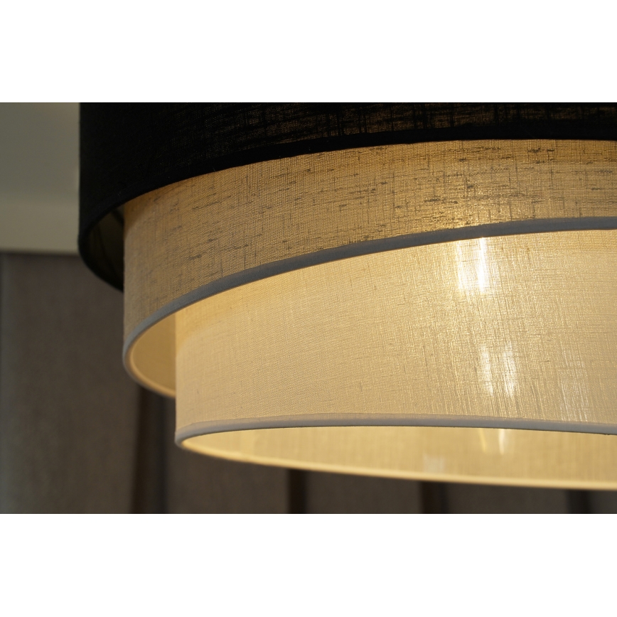 Duolla - Пристельова люстра TRIO 1xE27/15W/230V діаметр 45 см чорний/сірий/білий