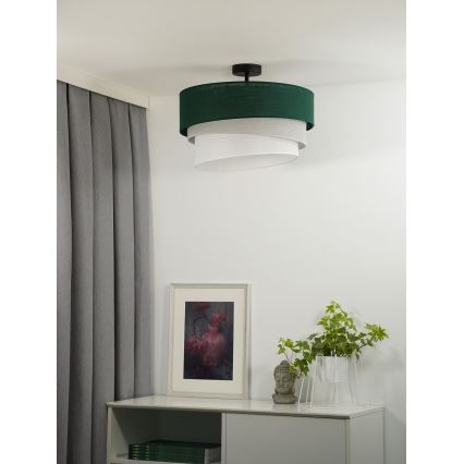 Duolla - Пристельова люстра TRIO 1xE27/15W/230V діаметр 45 см зелений/сірий/білий