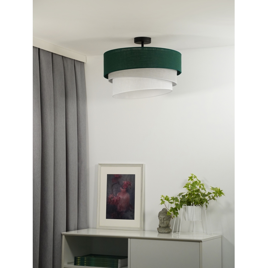 Duolla - Пристельова люстра TRIO 1xE27/15W/230V діаметр 45 см зелений/сірий/білий