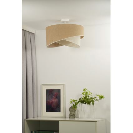 Duolla - Пристельова люстра YUTE CELLO 1xE27/15W/230V діаметр 45 см коричневий/сірий